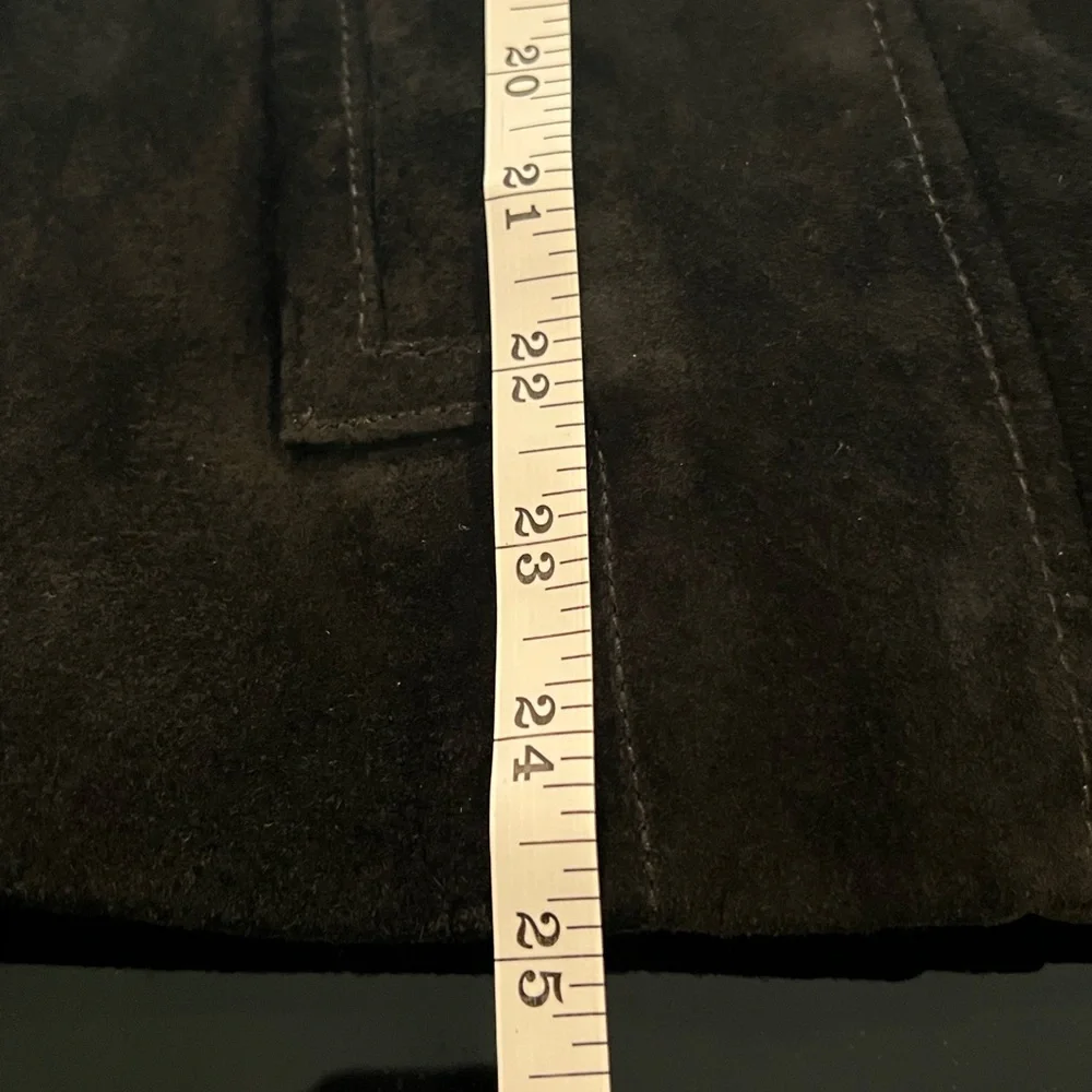 Isaac Mizrahi Black Suede Leather Motto Jacket